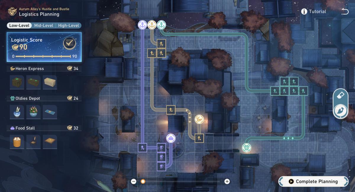 Honkai: Star Rail Logistics Planning Low-Level map.